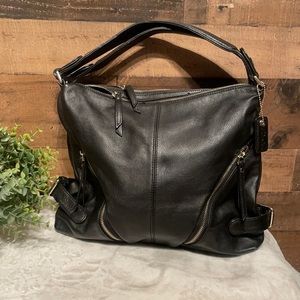 Clarks black hobo leather bag